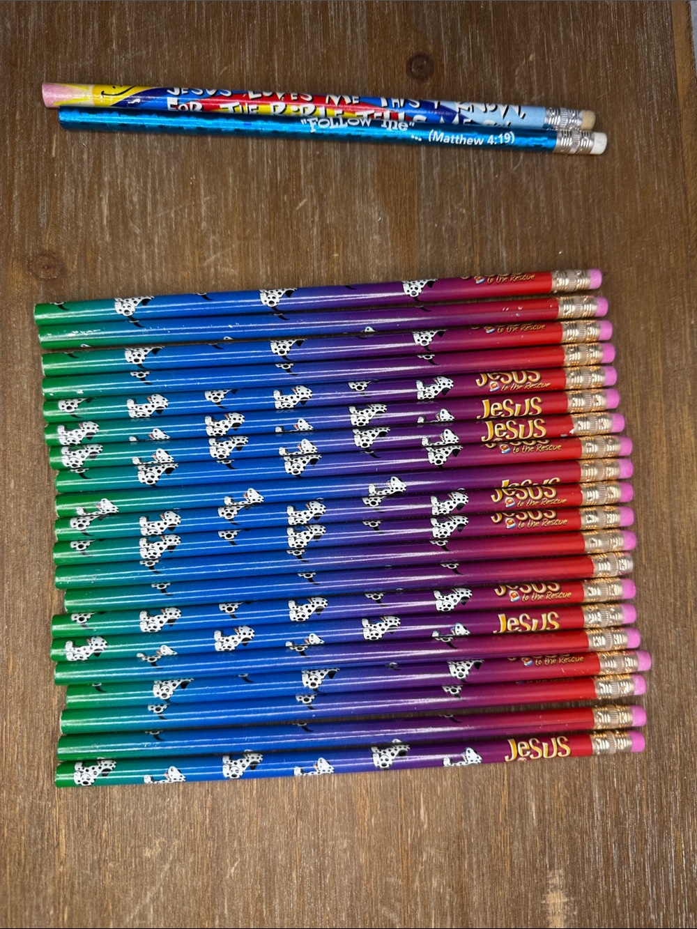VTG Pencils Jesus To The Rescue Bible School Sunday School Set of 20 Unsharpened
